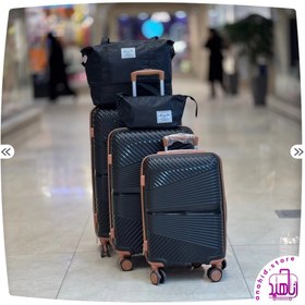 تصویر چمدان مسافرتی دور قهوه ای | سبک، مقاوم، زیبا 5-Piece Travel Luggage Set | Lightweight, Durable & Stylish | Best Price