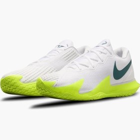 تصویر کفش تنیس مردانه نایک Nike Court Zoom Vapor Cage 4 RAFA HC Tennis Shoes- سفید/ زرد 