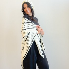 تصویر اشارپ زنانه دستبافت شاهو مدل Ivory Lines 