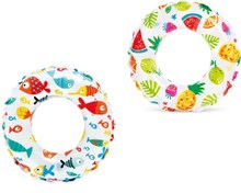 تصویر حلقه بادی شنا کودک طرح دار قطر 51CM اینتکس intex 