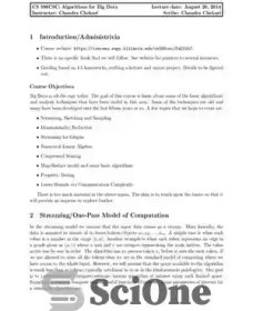 تصویر دانلود کتاب Algorithms for Big Data Lecture Notes (UIUC CS598CSC) - الگوریتم‌هایی برای یادداشت‌های سخنرانی کلان داده (UIUC CS598CSC) 