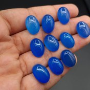 تصویر پک 10 عدد عقیق آبی اشکی 