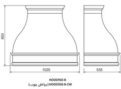 تصویر کاور هود کد HOOD950-B 