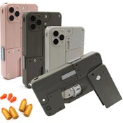 تصویر تفنگ اسباب بازی طرح موبایل اپل مناسب کودک و نوجوان 