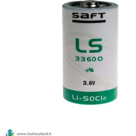 تصویر باتری لیتیومی هیبریدی سایز D سافت 3.6 ولت مدل LS33600 برند Saft سافت 