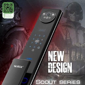 تصویر دستگیره هوشمند | قفل اثر انگشتی دیجیتال و دستگیره تشخیص چهره ALOCK مدل Scout series (P1+) 