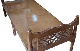 تصویر تخت سنتی چوبی 90*200 کد 231 
