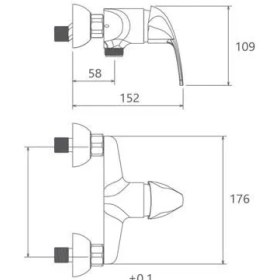 تصویر شیر توالت شودر مدل اطلس Shouder Toilet Faucet Atlas Model