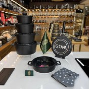 تصویر سرویس قابلمه ام جی اس مدل جرمنی E ۱۵ پارچه گرانیتی 