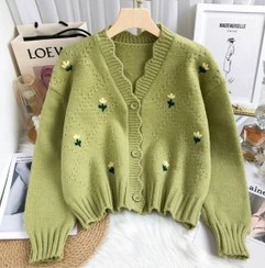 تصویر بلوز بافت جلو دکمه در رنگبندی (۲) 