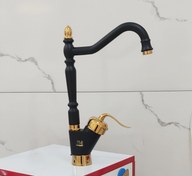 تصویر شیر ظرفشویی اسناپل مدل قاجاری طلایی براق 