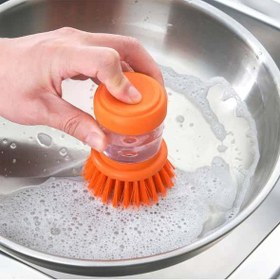 تصویر برس ظرفشویی مخزن دار ایکیا مدل VIDEVECKMAL VIDEVECKMAL dish-washing brush with dispenser