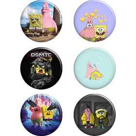 تصویر پیکسل ابیگل طرح انیمیشن باب اسفنجی و پاتریک SpongeBob کد 031 مجموعه 6 عددی 