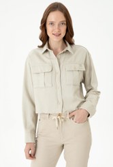 تصویر شومیز زنانه طوسی یو اس پولو 