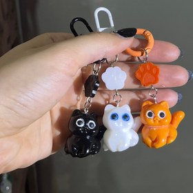 تصویر آویز پنجه گربه ای - سفید / J 