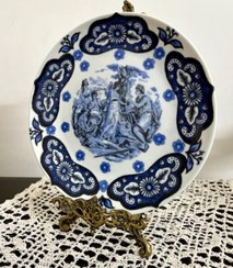 تصویر بشقاب دیوارکوب قلم آبی 