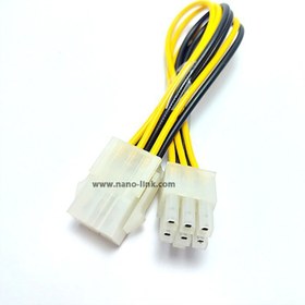 تصویر افزایش طول ۶ پین گرافیکی PCI EXPRESS 6 PIN EXTENDER CABLE