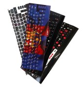 تصویر برچسب حروف فارسی کیبورد طرح فانتزی Persian keyboard sticker for leather design