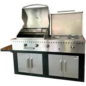 تصویر باربیکیو ۱۶۰ سانت کامل، استیل کابین نما استیل عرض ۶۰ 