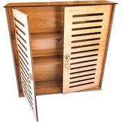 تصویر شلف دیواری مدل کرکره ای با جنس MDF 