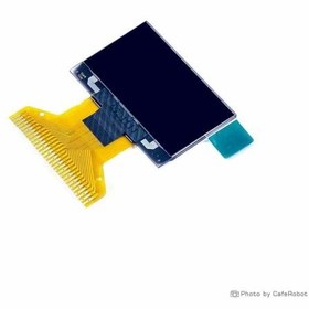 تصویر نمایشگر OLED دو رنگ زرد و آبی 0.96 اینچ دارای ارتباط SPI/IIC و چیپ درایور SSD1315 با کابل فلت 30 پین 