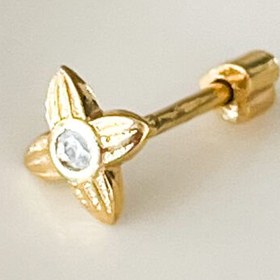 تصویر پیرسینگ گل نگین دار 