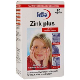 تصویر کپسول یورو ویتال زینک پلاس زینک + ویتامین ب کمپلکس 60 عدد ا Eurho Vital Zink Plus Zinc + Vitamin B-Complex 60 Capsules Eurho Vital Zink Plus Zinc + Vitamin B-Complex 60 Capsules