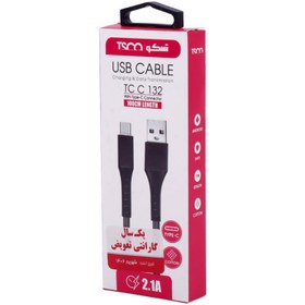 تصویر کابل تایپ سی TSCO TC C132 2.1A 1m TSCO TC C132 2.1A 1m Type-C Cable