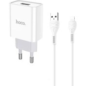 تصویر شارژر 10 وات هوکو مدل C81A به همراه کابل HOCO C81A Asombroso wall charger set with cable for Micro-USB