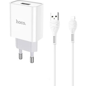 تصویر شارژر 10 وات هوکو مدل C81A به همراه کابل HOCO C81A Asombroso wall charger set with cable for Micro-USB