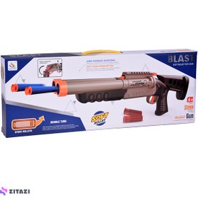 تصویر تفنگ پوکه پران تیر اسفنجی کمر شکن وینچستر دولول شاتگان BLAST SOFT BULLET TOY GUN ITEM NO _9944/1