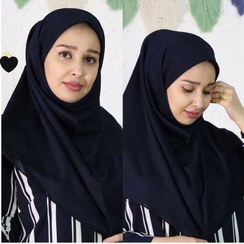 تصویر مقنعه خبرنگاری کرپ کره ی مشکی اعلاء قد۹۰ و مشکیه مشکی 