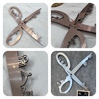 تصویر ساعت شکل قیچی - لیزر سنتر ایران 