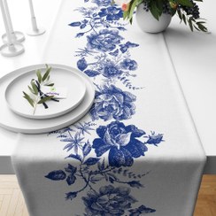 تصویر رانر طرح گل آبی کد R020 