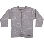 تصویر تی شرت اسپرت آستین بلند جلو دکمه دار کوکالو Cocalo طرح ابر و فیل 