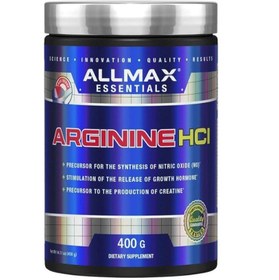 تصویر ال آرژنین اچ سی ال پودری ۴۰۰ گرمی آلمکس ARGININE HCL ALL MAX