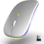 تصویر ماوس بی سیم شارژی YZUBAOIL RGB دو حالته 