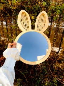 تصویر آینه دکوراتیو اتاق کودک طرح خرگوش rabbit mirror