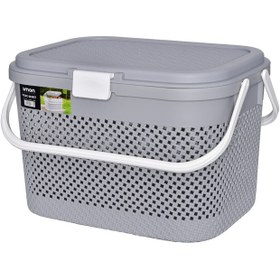 تصویر سبد پیک نیک لیمون طرح بافت کد 2139 - نسکافه ای 