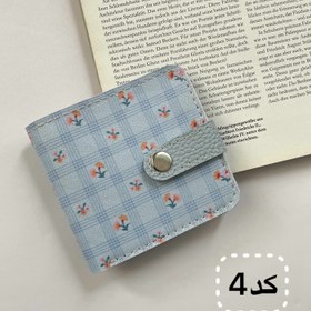 تصویر کیف پول جیبی دخترانه (کارت و اسکناس) | چرم مصنوعی فانتزی | ۴ جای کارت | ابعاد ۱۰×۱۰ - کد۴ 