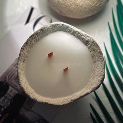 تصویر شمع کاسه ای پاپیه ماشه بدون پایه 