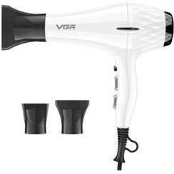 تصویر سشوار حرفه ای وی جی آر مدل V-413 با باد سرد و متمرکزکننده 