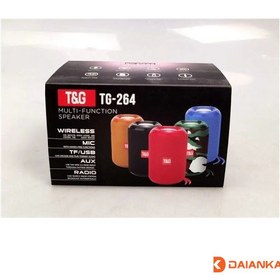 تصویر اسپیکر بلوتوثی قابل حمل تی اند جی مدل TG-264 T&G portable bluetooth speaker model TG-264