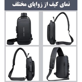 تصویر کیف بادی بگ سیلیکونی وارداتی مشکی اورجینال با قفل ضدسرقت Black Original Imported Silicone Body Bag with Anti-theft Lock