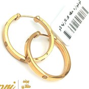 تصویر گوشواره طلا حلقه‌ای کارتیه اجرت ۱۱ درصد 