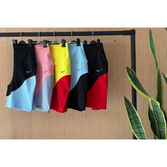 تصویر بایکر دو تیکه رنگی 