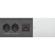 تصویر پریز رومیزی کشویی نستک 2 پریز 2 شارژر USB 