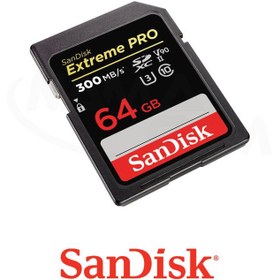 تصویر کارت حافظه سن دیسک 64گیگ SanDisk SD 64GB Extreme PRO UHS-II SanDisk 64GB Extreme PRO SDXC UHS-II Card