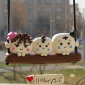 تصویر آویز ماشین قند خانواده سه نفره 