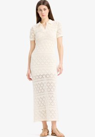 تصویر پیراهن زنانه بژ دفکتو 